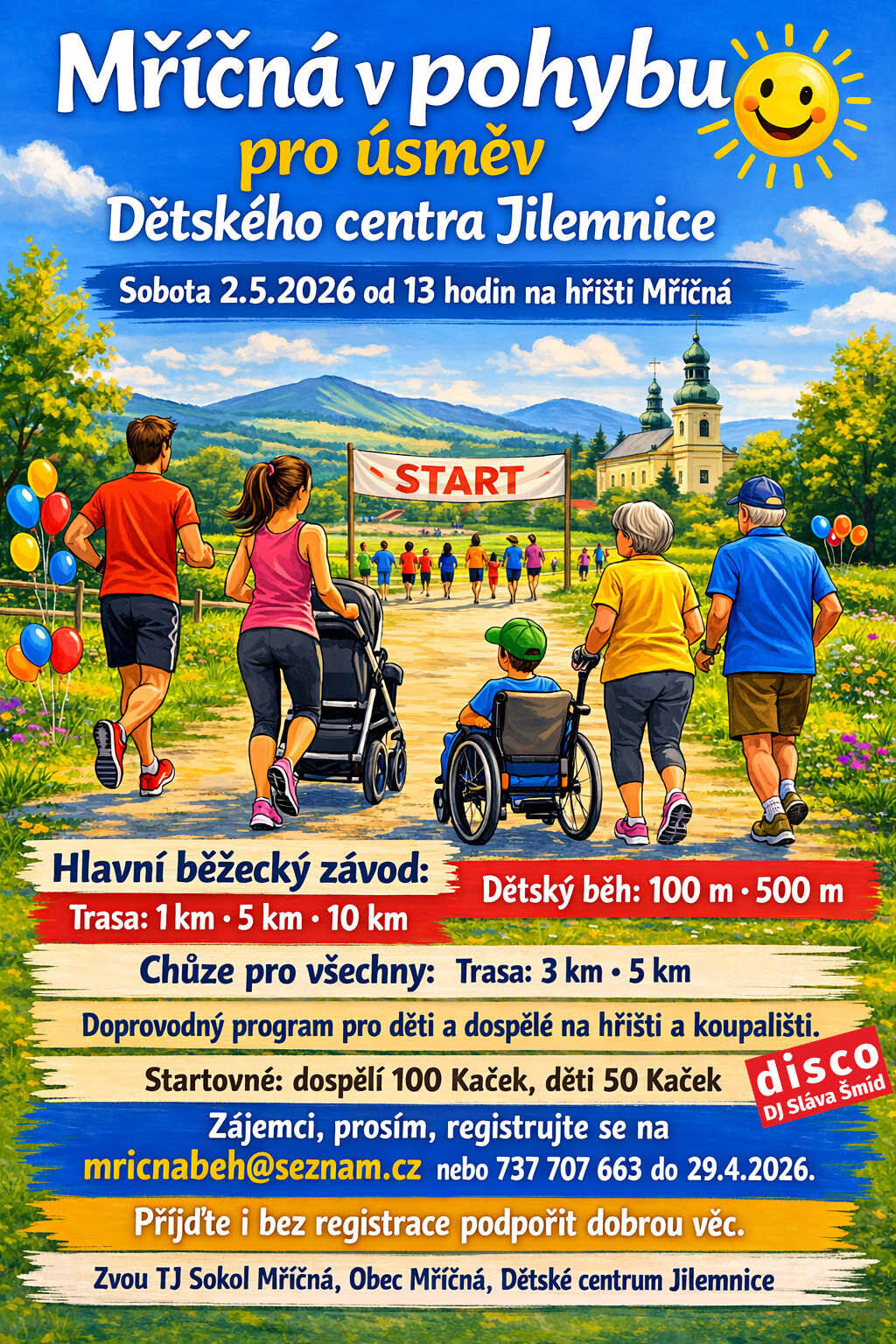 Mříčná v pohybu pro úsměv